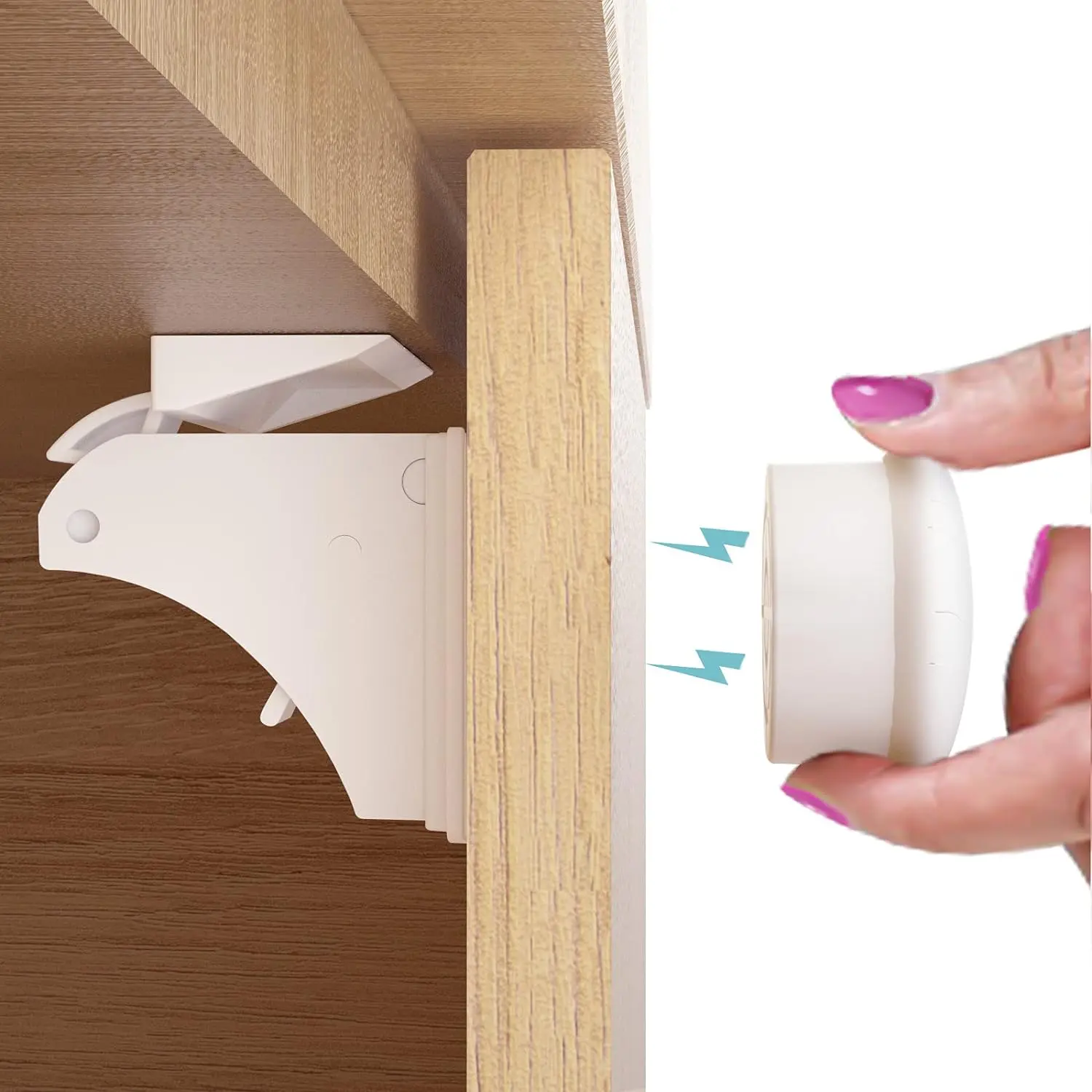 4our Kiddies 12 Pack Child Safety Magnetic Cabinet Locks with 2 Keys