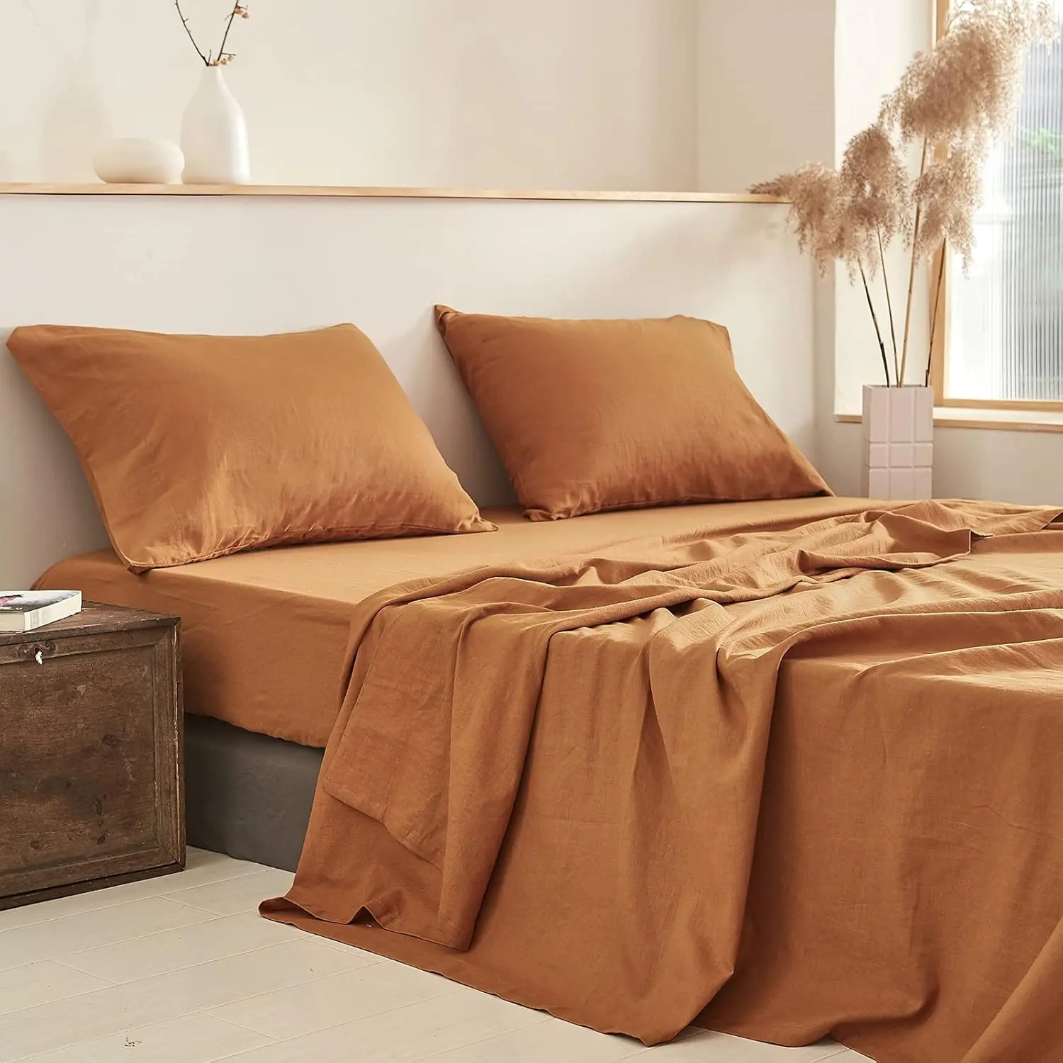 BISELINA French Linen Sheet 4PCS