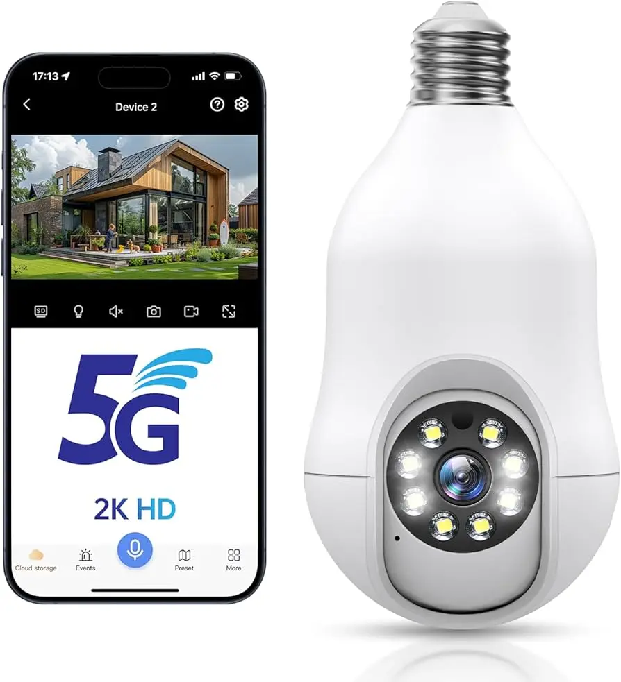 Wireless Light Bulb Camera