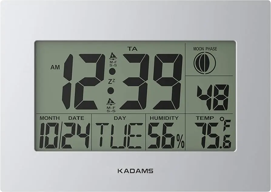KADAMS Home Collection Desk Shelf and Wall Clock