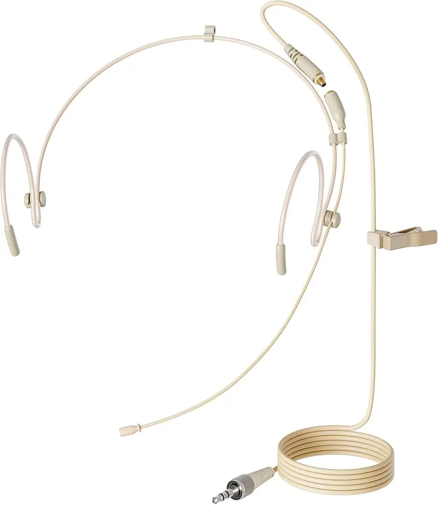 J K Professional Headset/Headworn Microphone MIC-J 071S Compatible with Sennheiser Wireless System