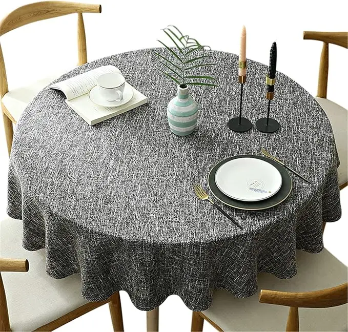 Fhberni Heavy Weight Round Tablecloth 55"