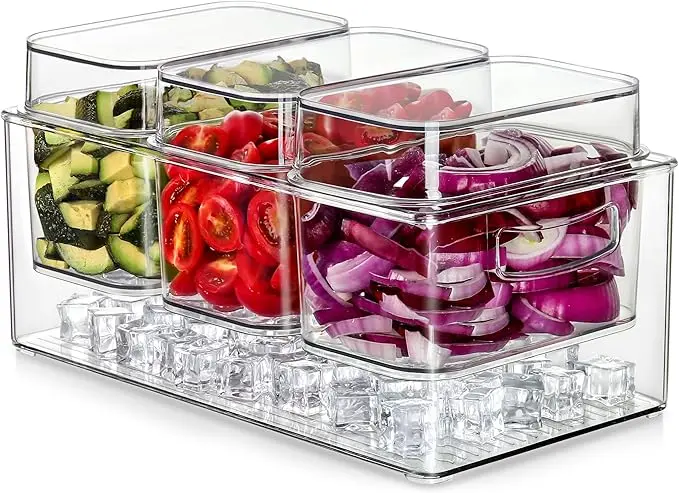 Hudgan Large Taco Bar Serving Set for Party with 3 Containers