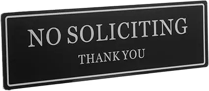 Baluue No Soliciting Sign