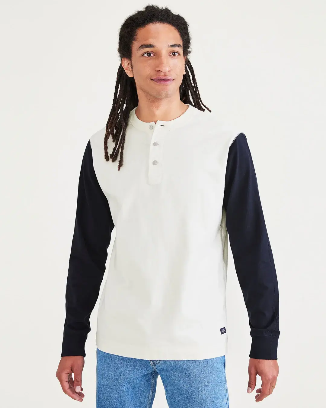 Dockers Henley, Regular Fit - Egret White