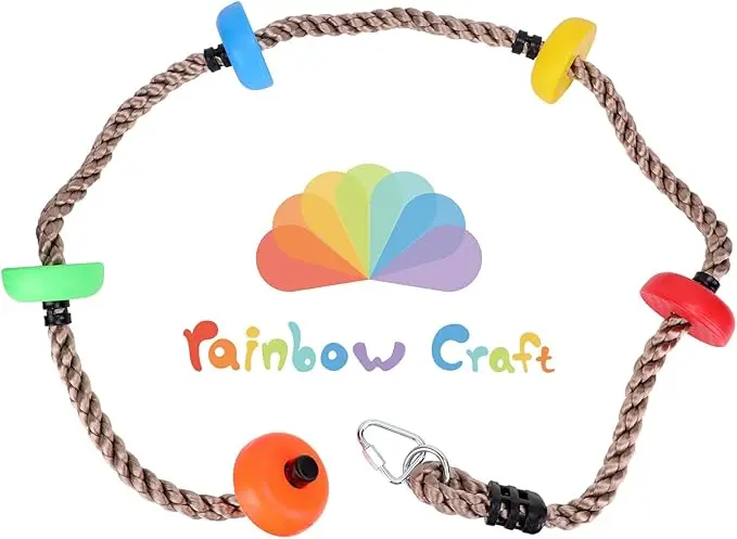 Rainbow Craft Colorful Climbing Rope - 6.5ft