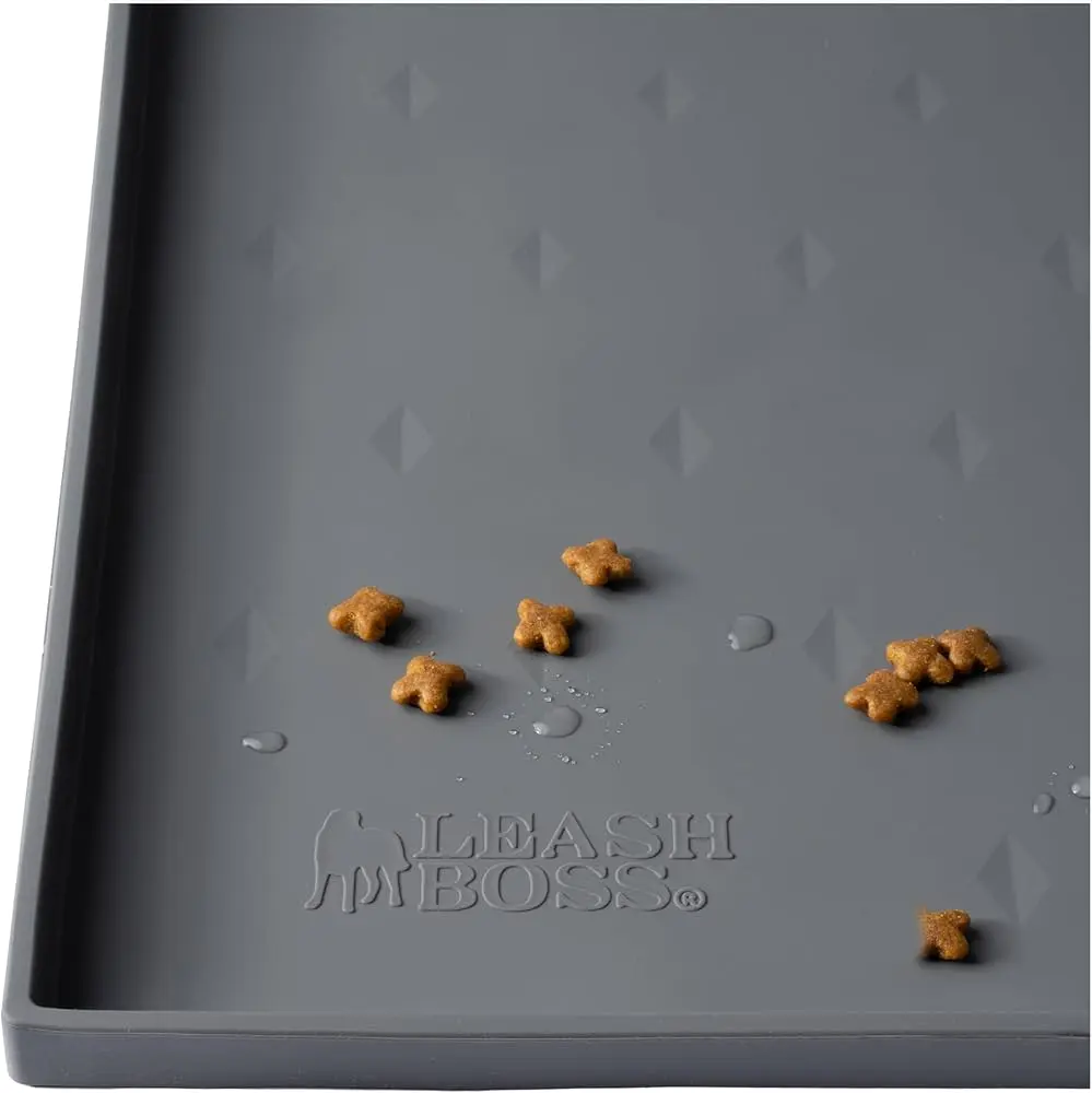 Leash Boss Dog Food Mat for Food and Water Bowls - Extra Large
