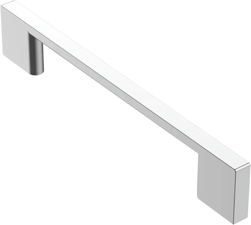Alzassbg 10 Pack Polished Chrome Cabinet Pulls, 6 1/4 Inch Hole Centers