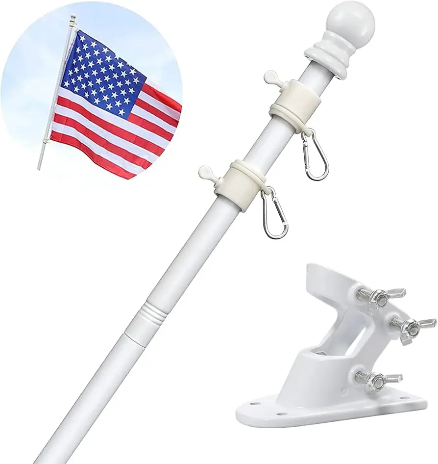 Barcetine 5ft Stainless Steel Flag Pole for House