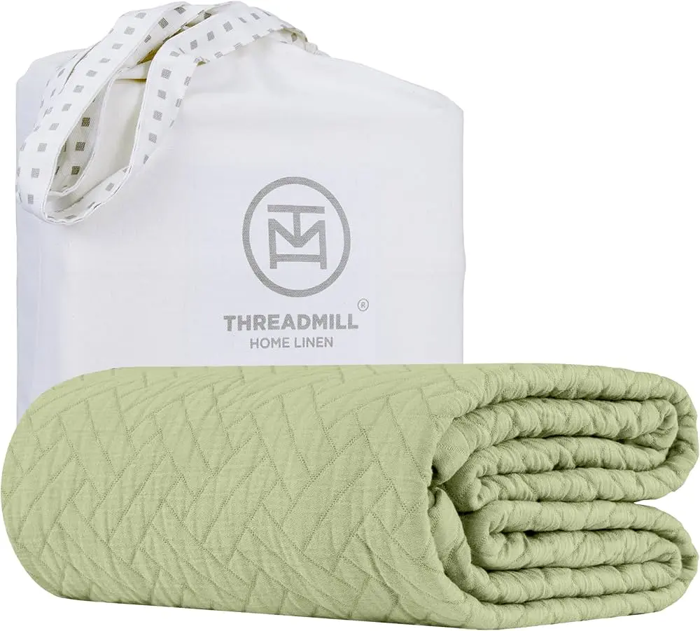 Threadmill Luxury Cotton Blankets for Queen Size Bed
