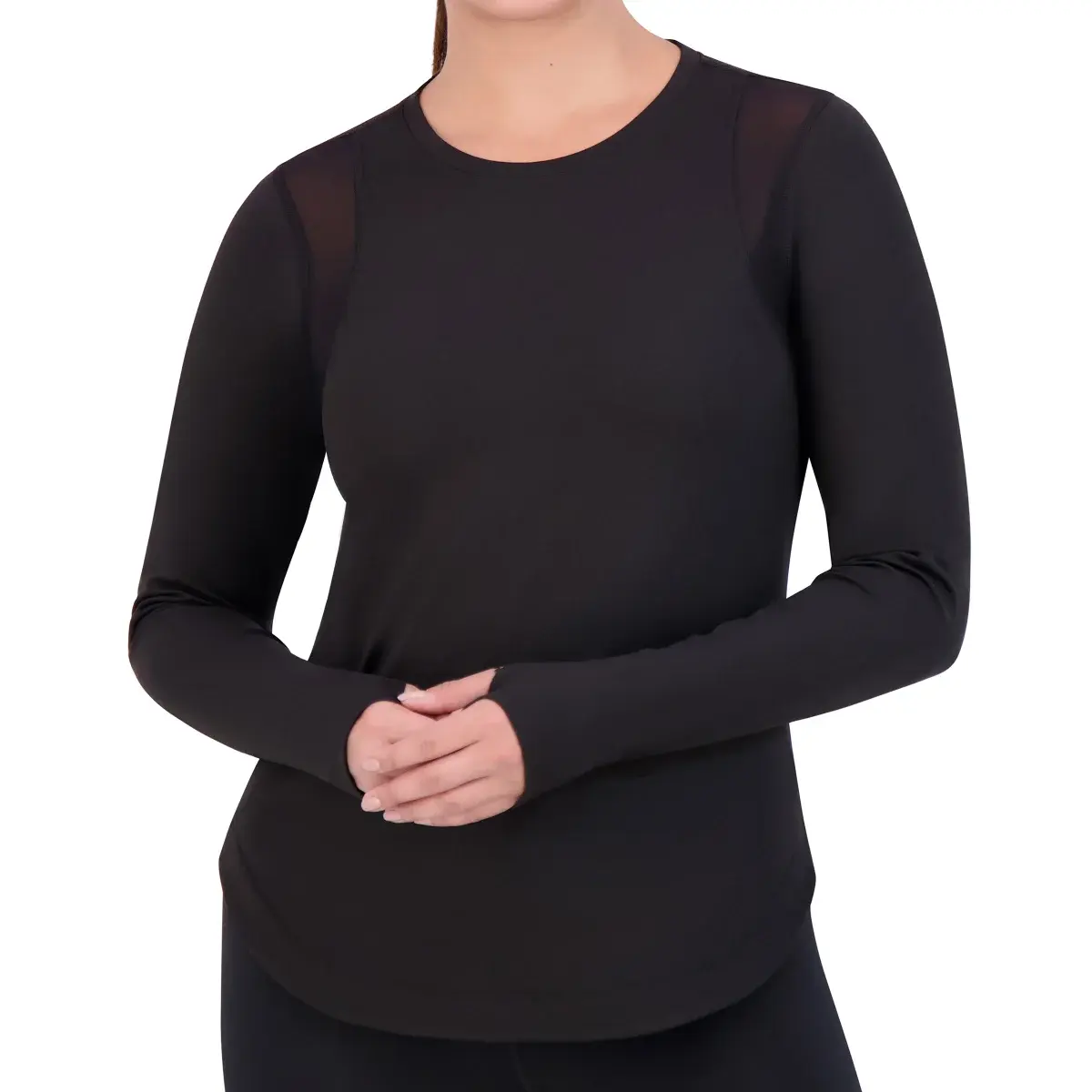 Sage Collective Long Sleeve Top with Mesh Detail (SIZE S)