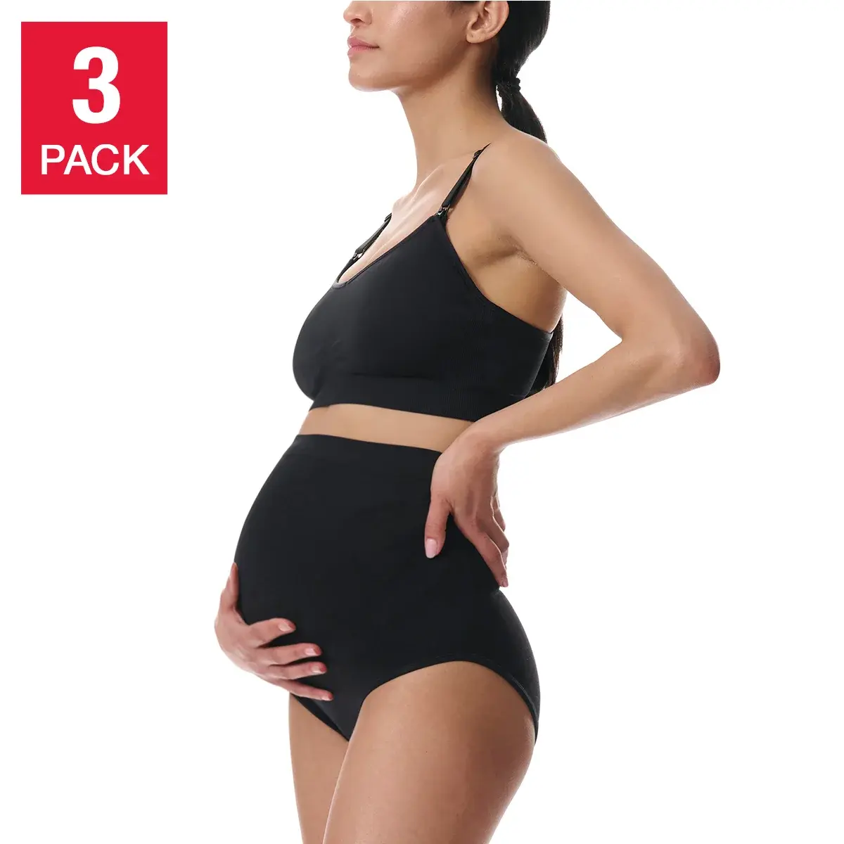 Nearly Nude Maternity Brief, 3-pack
