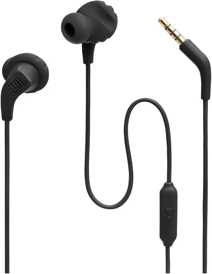 JBL Endurance Run 2 Wired Headphones - Black