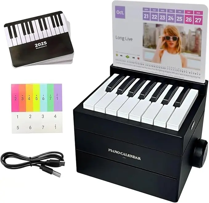 Taylor Piano Calendar, 2025 Playable Mini Piano Desk Calendar