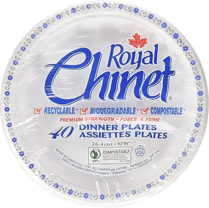 Royal Chinet 40 Dinner Plates
