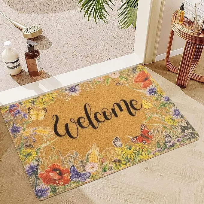 Floral Welcome Mat
