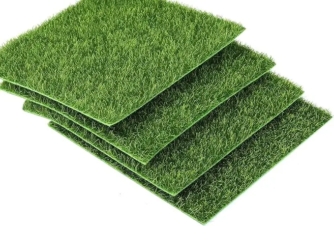 I-MART 6X6” Artificial Fake Grass Squares (Pack of 4)