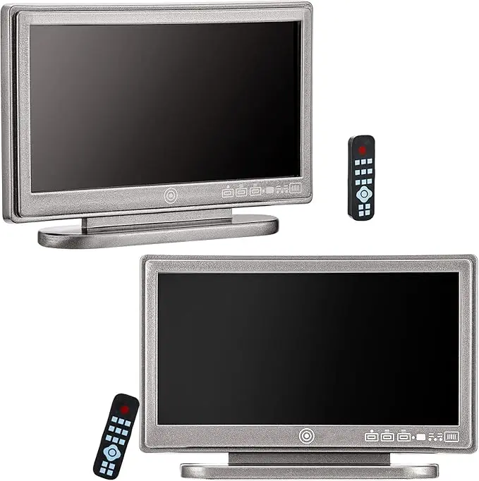 Dollhouse TV Stand and Remote - 2 Pack