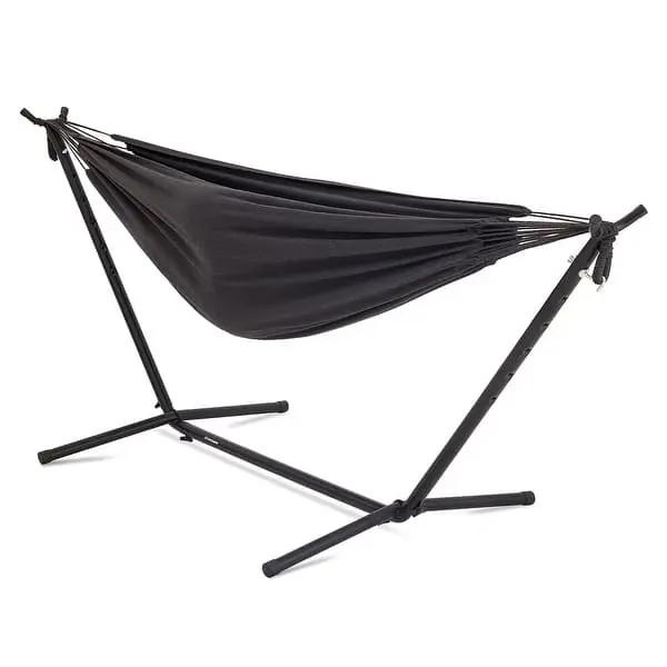 EchoSmile 6.5 ft. Hammock Bed with Detachable Stand - Gray