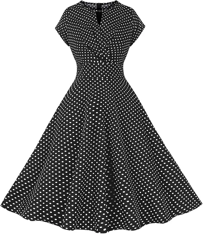Women's Polka Dot Party Dress (XL)