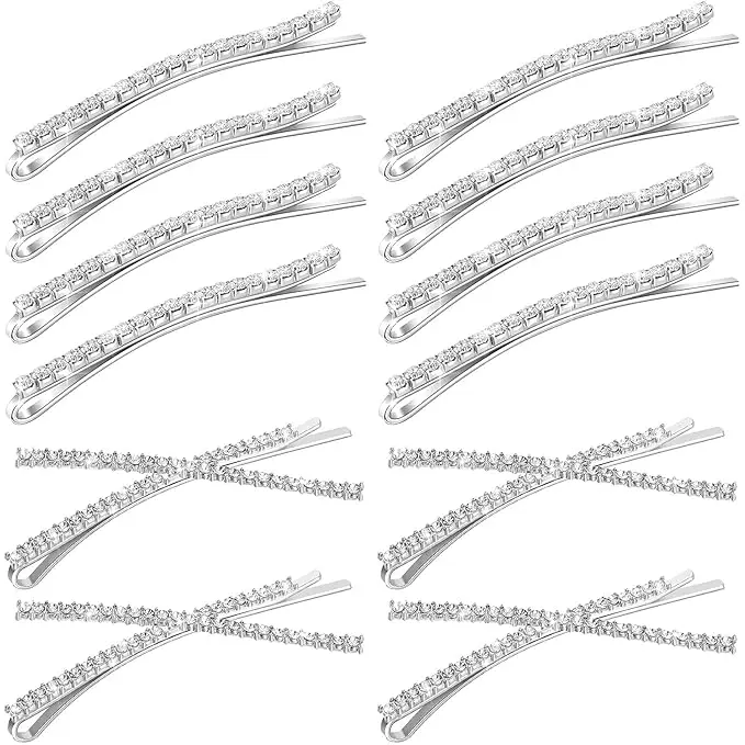 12 pcs Rhinestone Bobby Pins