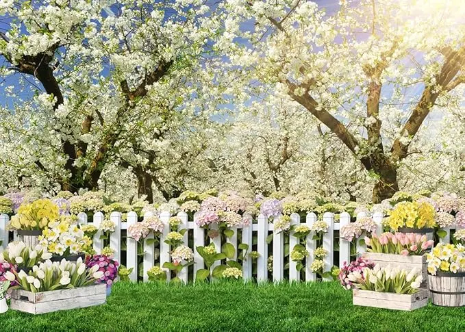AIIKES 7X5FT Spring Backdrop