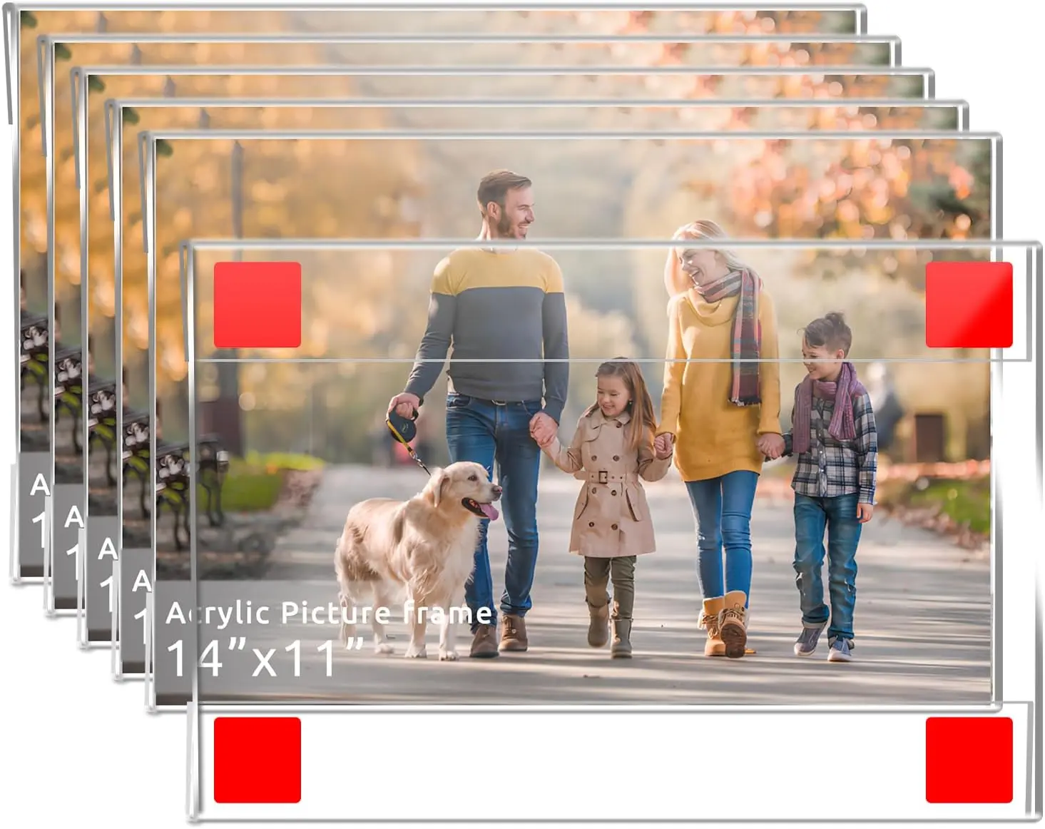 DZZ 11"x14" Frame Horizontal Clear Acrylic (6 pack)