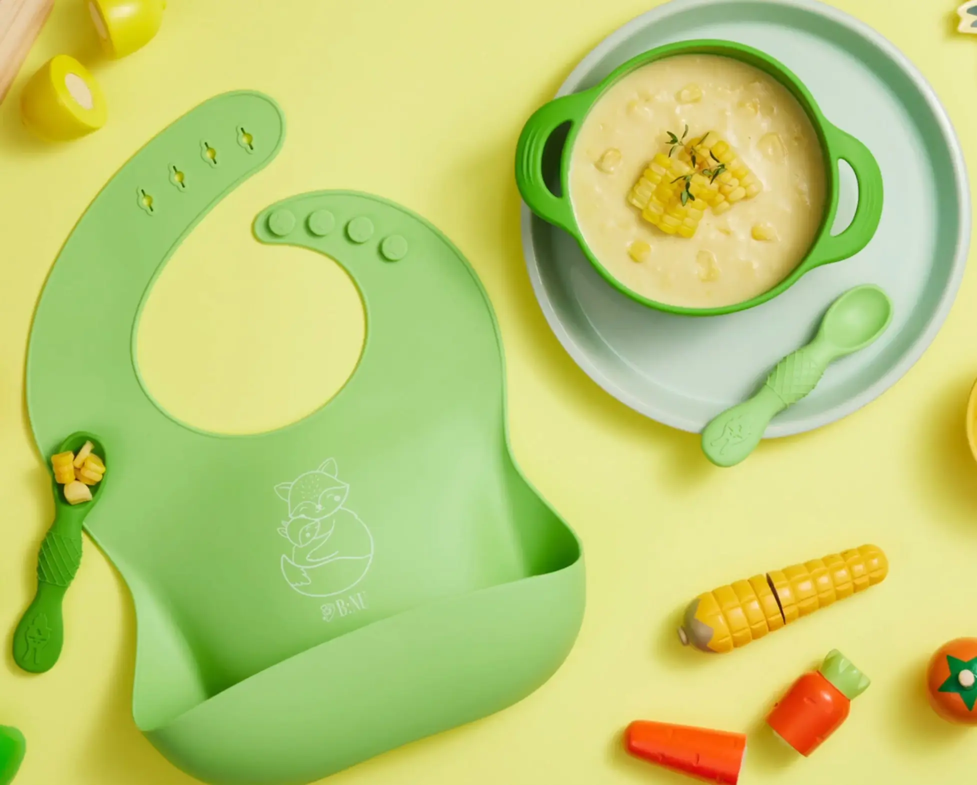 Baby Feeding Set (Green)-B:NU