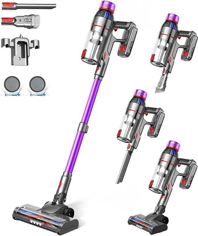 Cordless Vacuum Cleaner - Clean with Ease (TV106S, Purple-Grey)
