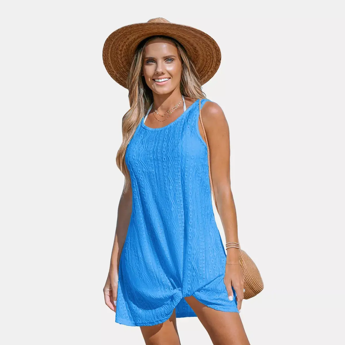 Cupshe Women's Textured Twist Jersey Beach Cover-Up (M)