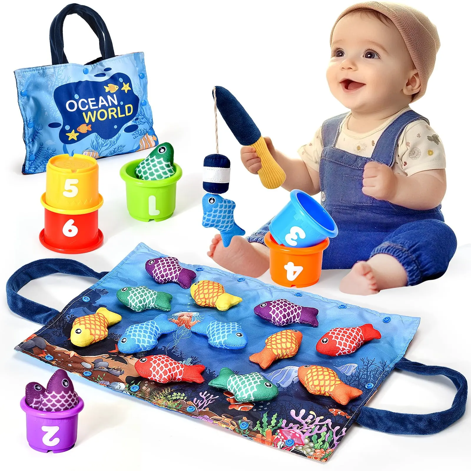 BAHIAKLO Ocean World Baby Fishing Toy