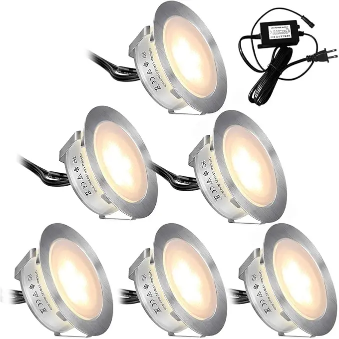 SMY Lighting Recessed LED Deck Lights Kits 6 Pack