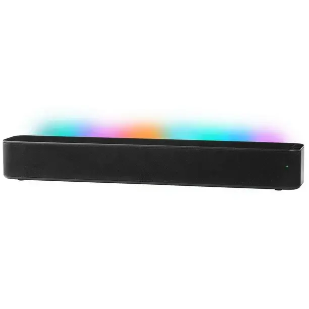 onn. 20 in. Bluetooth 2 Speakers LED 2.0 Soundbar with Multicolour Lighting, 120 Watts