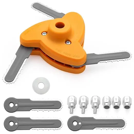 Toussaint 3-Blade Trimmer Head for Gas Powered Weedwacker