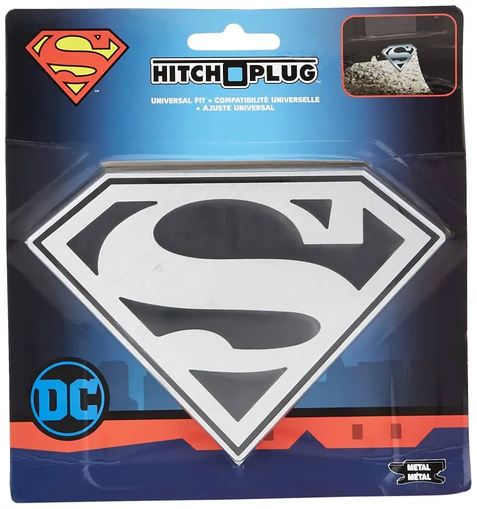 Billet Aluminum Hitch Plug Cover Superman