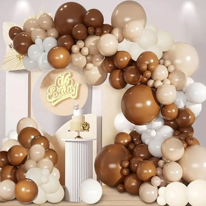 Brown Balloon Garland Arch Kit with tape