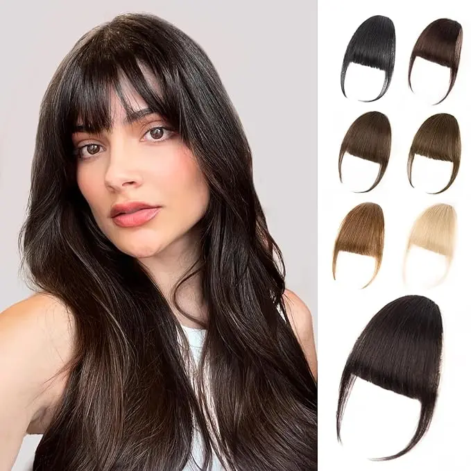 EINAEY Bangs Hair Clip - Brown Black Clip in Bangs