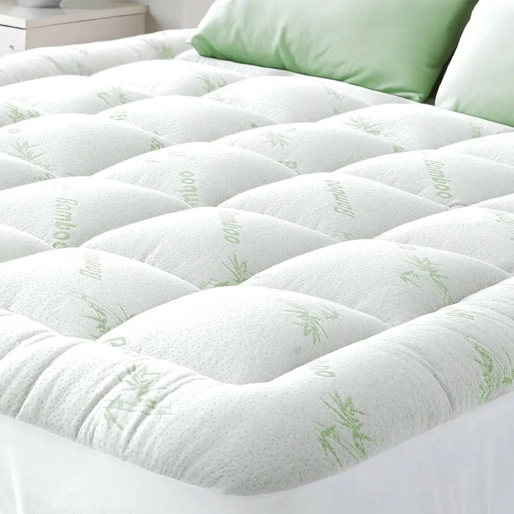 Bamboo Mattress Topper Double/Full Size - Thick Cooling Breathable