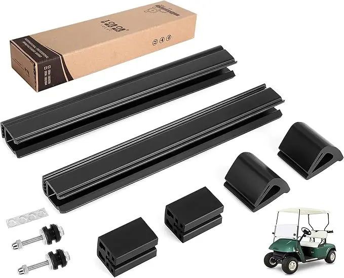 10L0L EZGO Golf Cart Windshield Mounting Clips Kit for EZGO TXT DCS PDS 1994-2013, Fit 3/4” Square Tube, OEM# EGWHC12,EGWHC10, 618485