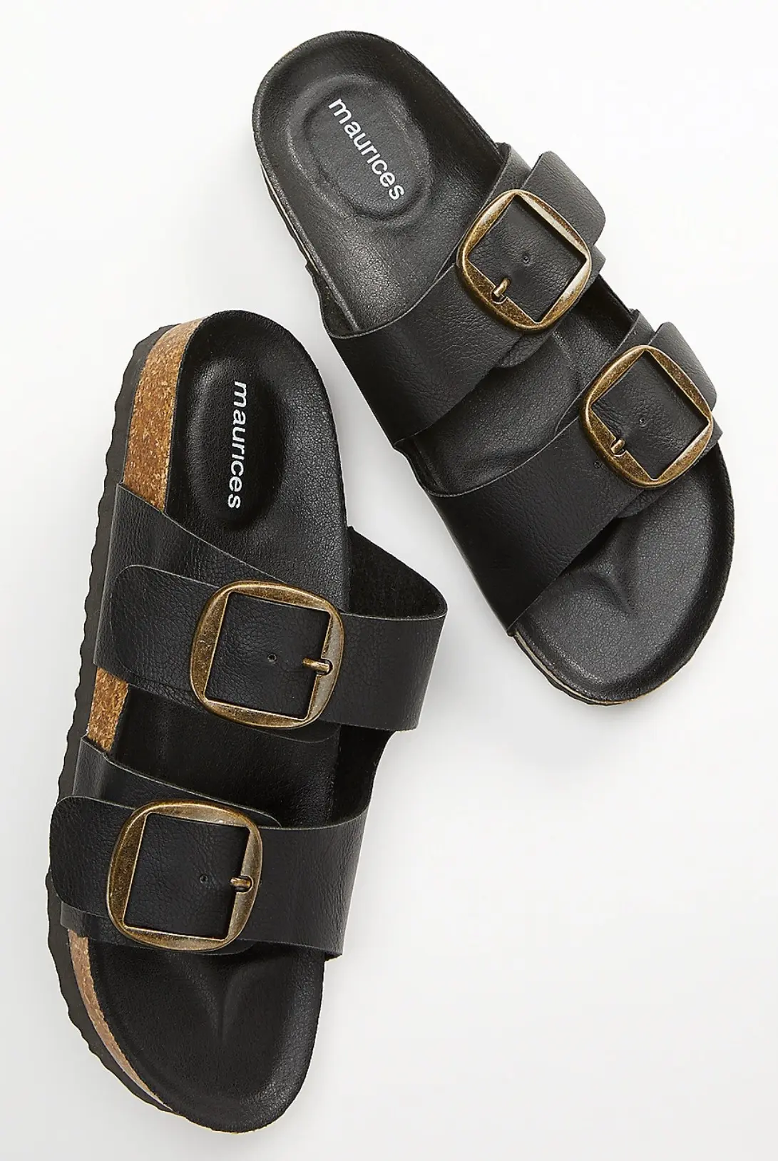 Maurices Harper Black Footbed Sandal (Women's 7)