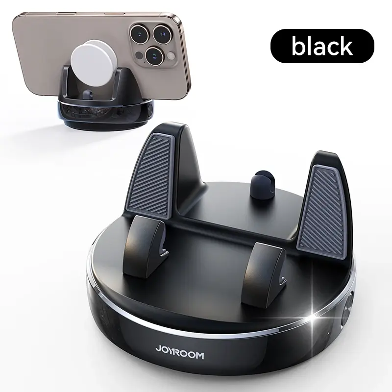 Joyroom Car Phone Holder Adhesive Dashboard Mount Phone Stand, Dark Black