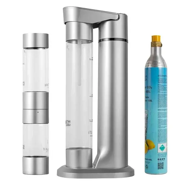 Ultima Cosa Presto Frizzante Soda Maker-Silver,
