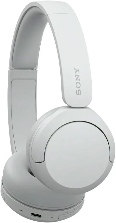 Sony WH-CH520 Wireless Headphones Bluetooth On-Ear Headset with Microphone, White