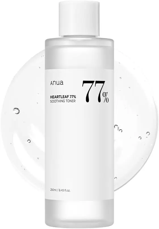 Anua Heartleaf 77% Soothing Toner I pH 5.5 Skin Trouble Care, Calming Skin, Refreshing, Purifying (250ml / 8.45 fl.oz.)