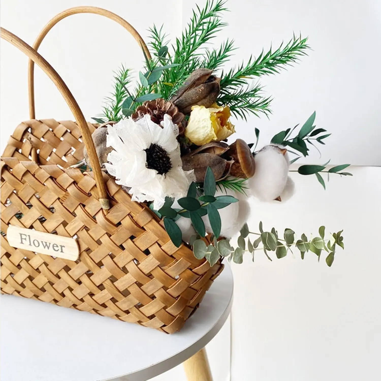 Wood Woven Flower Baskets