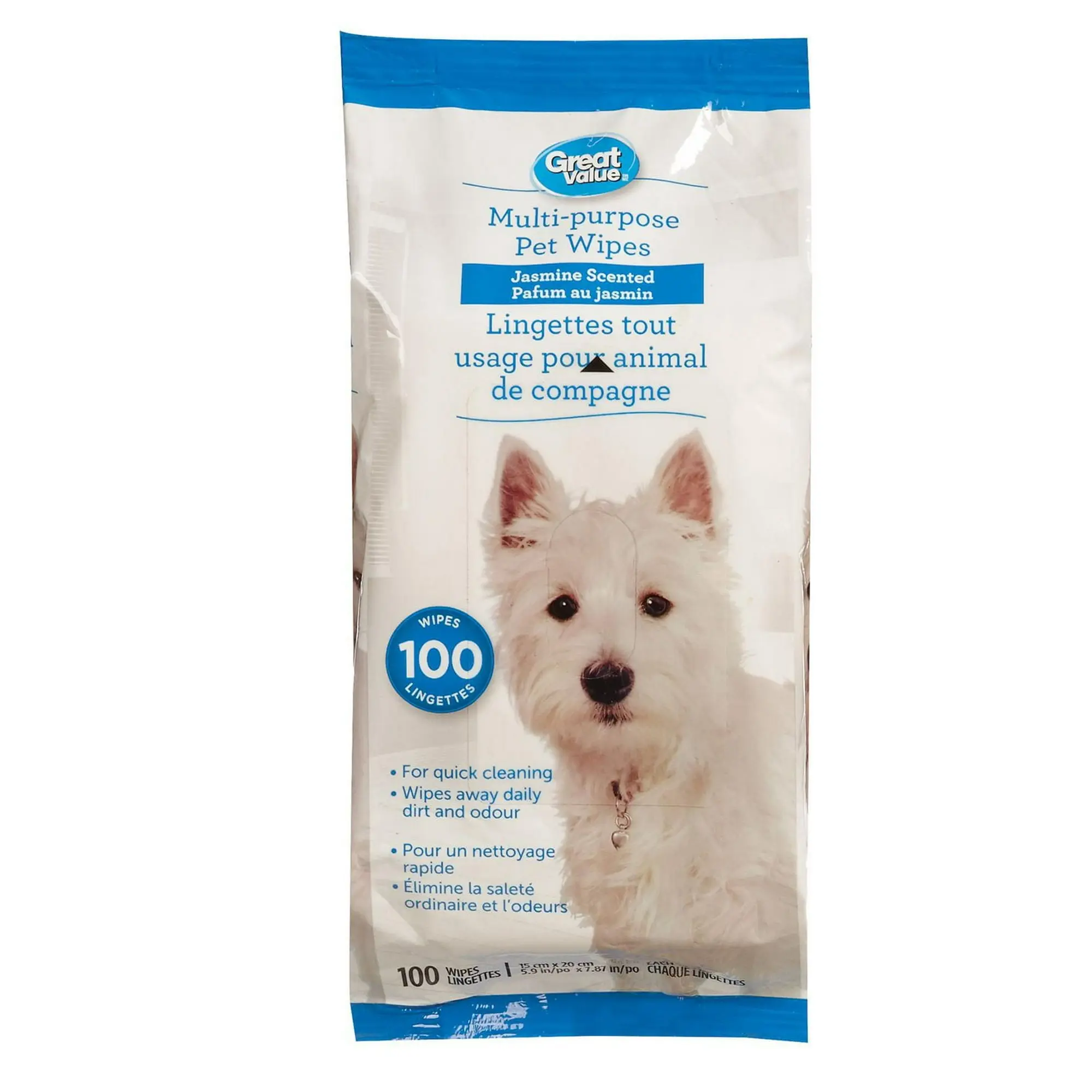 Great Value Pet Wipes (100-Pack)