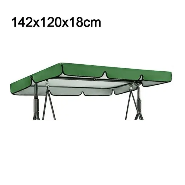 142x120x18cm Swing Canopy Cover, Garden Waterproof Roof Covers Outdoor Garden Chair Roof-Shade (Green)