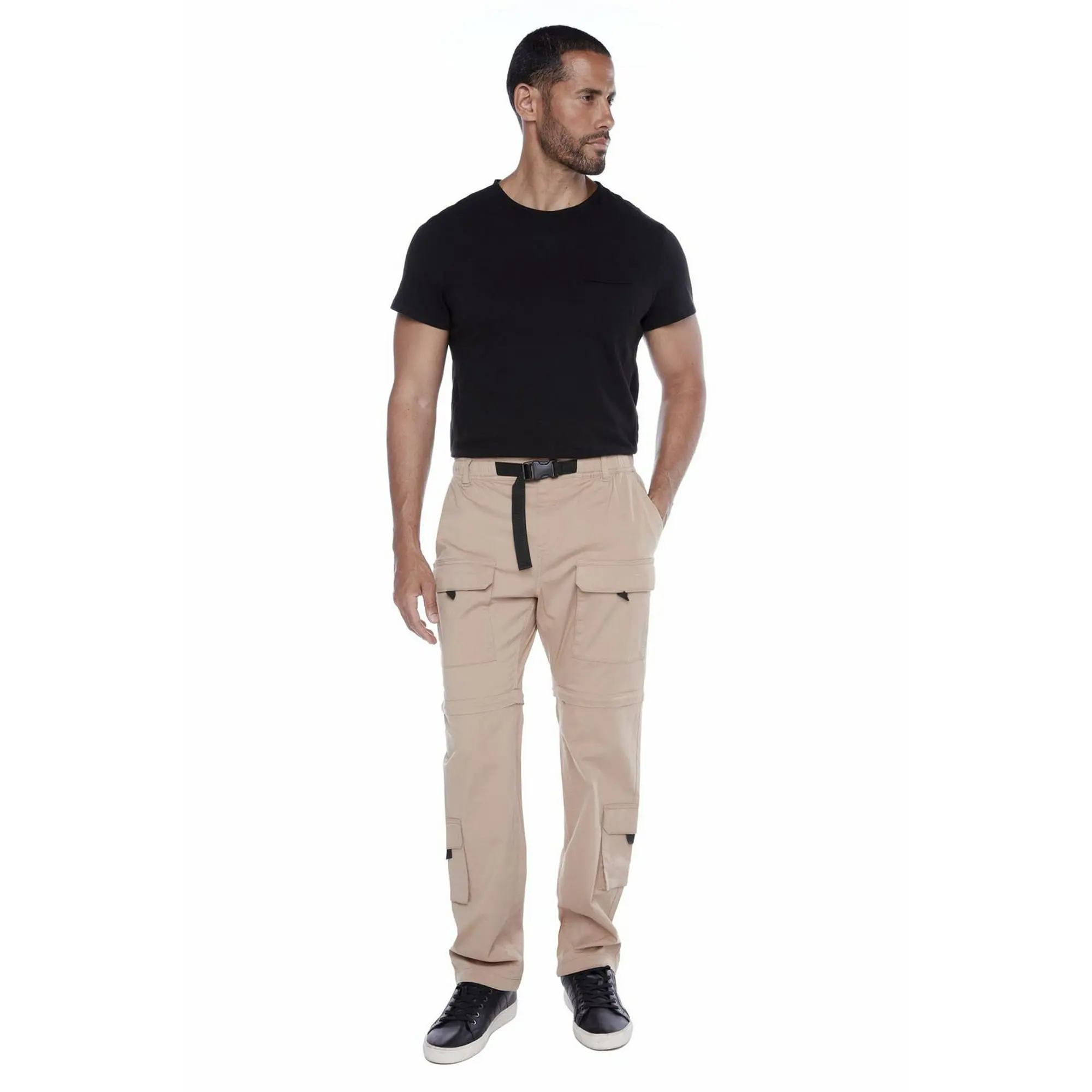 Jeaniologie ™ Men’s Convertible Cargo Pull-On Pant - Beige (Size 38)