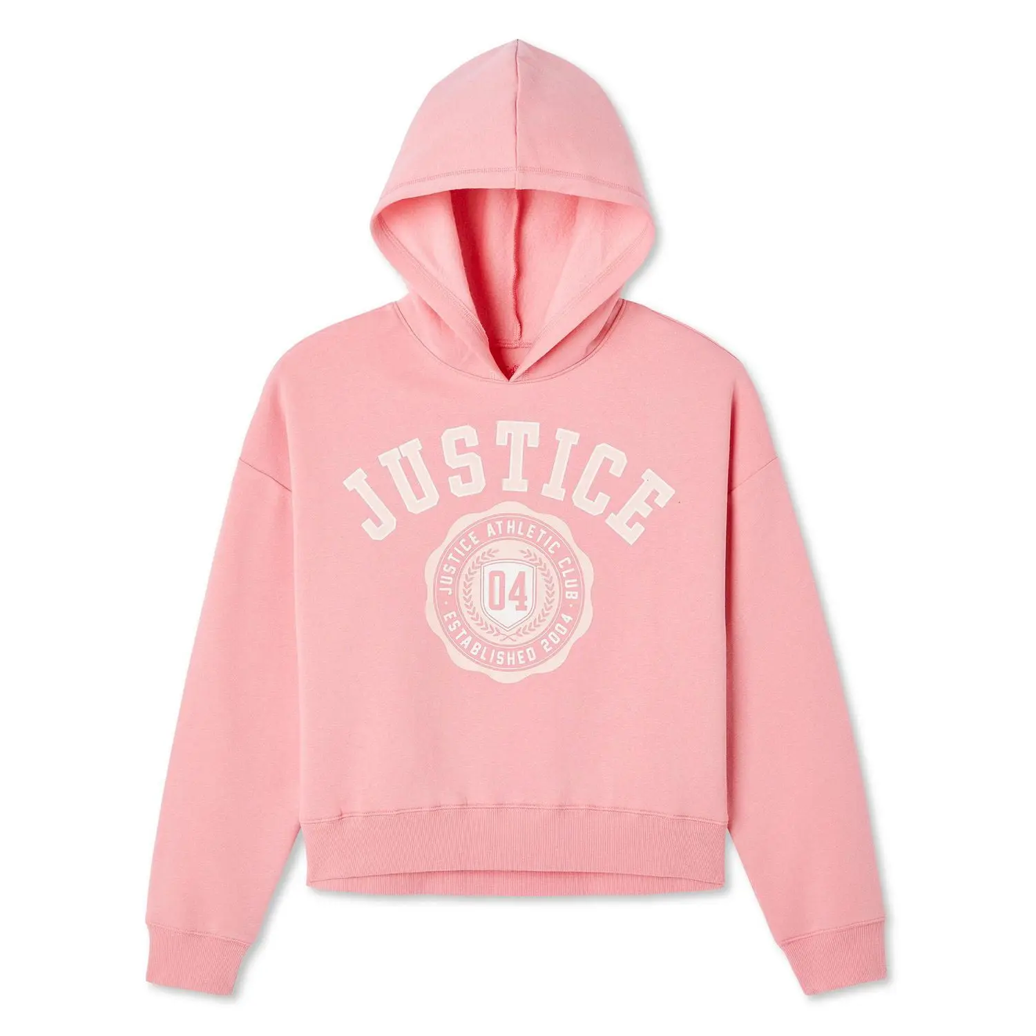 Justice Girls' Graphic Pink Hoodie (L/G, 12-14)