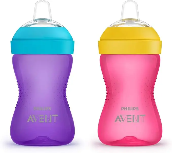 Philips Avent My Grippy Spout Cup, 2pk, Pink/Purple